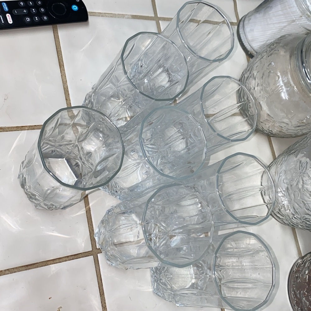 BX49 Vintage Cristal D'Arques-Durand "Ashley" highball glass set of 8 - Picture 3 of 4